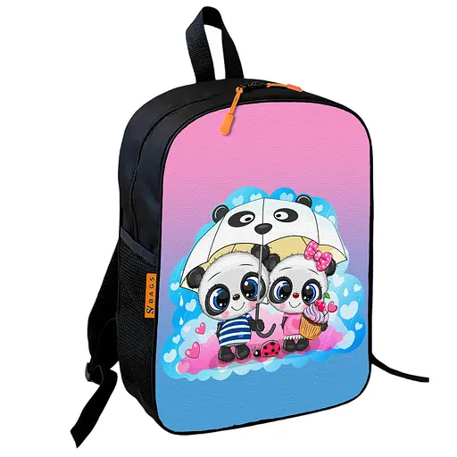 Рюкзак шкільний дитячий 36х27см пандочки під парасолькою для дівчинки, хлопчика (00711)