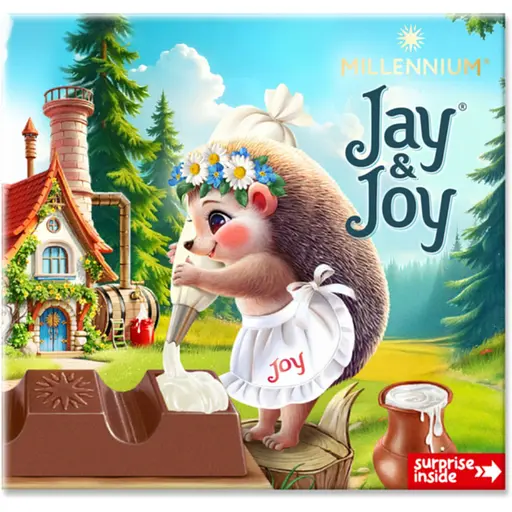Уценка. Шоколад Millennium Jay&amp;Joy молочный с молочной начинкой 45 г