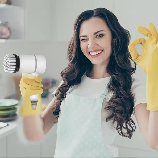 Роторна електрична щітка CUMFYHOUS з 4 змінними головками щіток - фото 3