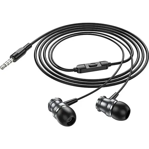 Навушники Borofone BM75 Platinum металеві універсальні earphones with microphone 1.2m (сірий)