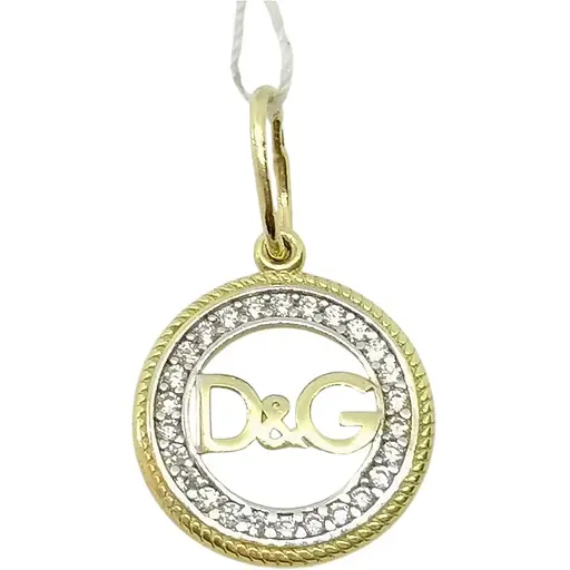 Золота підвіска Столична Ювелірна Фабрика з фіанітами. 423224Ж