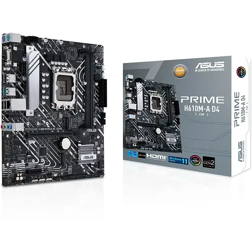 Материнская плата Asus Prime H610M-A D4-CSM s1700 H610 2xDDR4 M.2 HDMI-VGA-DP mATX - фото 7