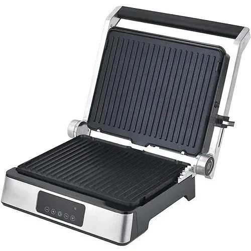 Прижимной контактный электрический гриль Magio MG-355 домашний с антипригарным покрытием 2400Вт Черный - фото 2