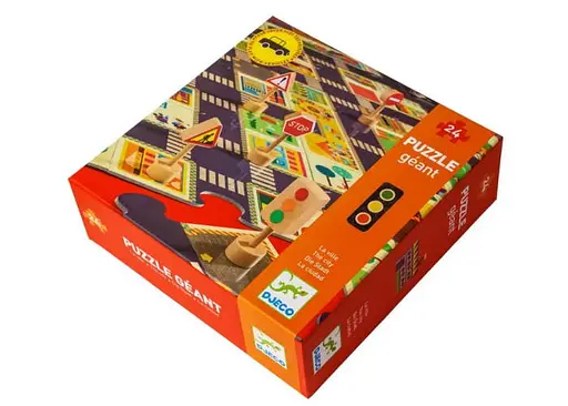 Настольная игра Djeco Пазл Дорога, 24 эл. (гигант) (Puzzle giant: The City) (DJ07161) - фото 3