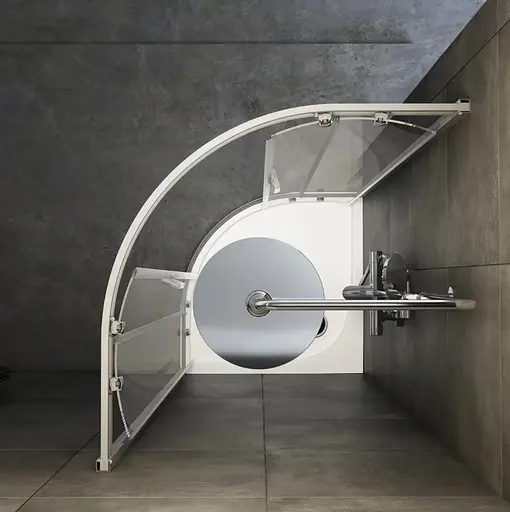 Душевая кабина AM.PM Gem 1/4 Round W90UG-401-8080-MT - фото 4