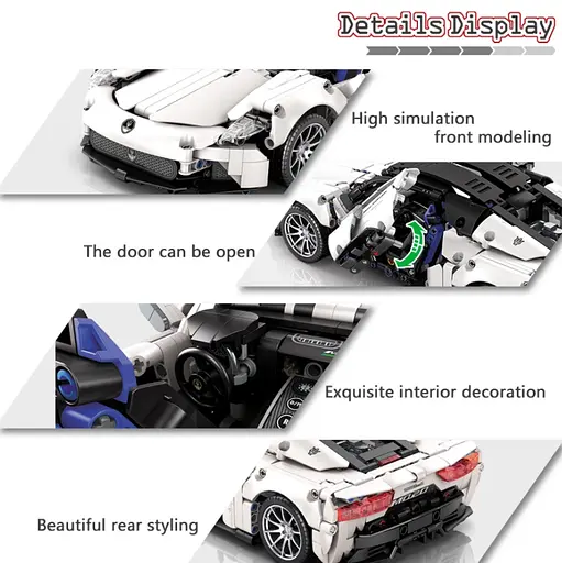 Конструктор машина MJI гоночна Maserati для дорослих та дітей 1269 деталей - фото 3