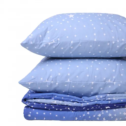 Літній постільний комплект MirSon №2934 Сolor Fun Line Milky Way Bamboo 2х143х210 см синій (2200010962277) - фото 2