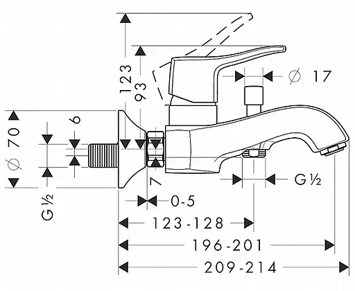 Змішувач для ванни Hansgrohe Metris Classic 31478000 Хром - фото 2