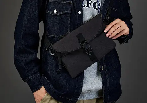 Сумка Xiaomi Tanjiezhe Explorer Dual-Use Magnetic Buckle Canvas Bag Black 3260422 - фото 4