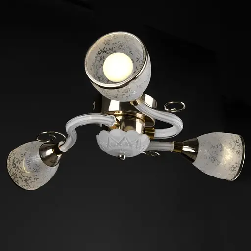 Люстра потолочная Brille с подсветкой LED E14 40W G (LK-511S/3) - фото 3