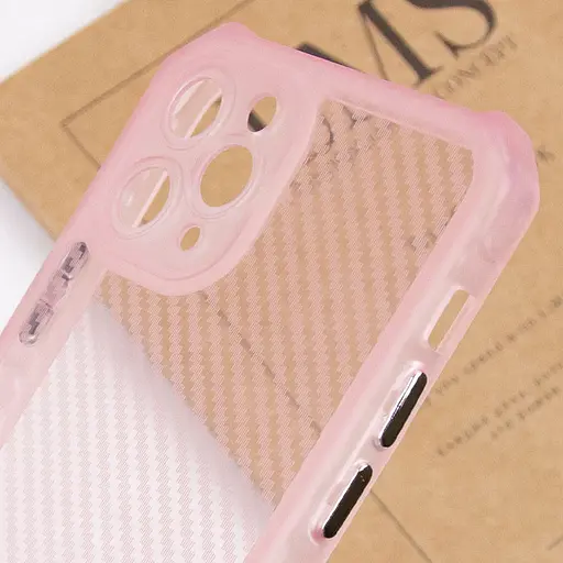 Чехол Epik TPU Ease Carbon color series для Apple iPhone 11 Pro Max 6.5 Розовый/Прозрачный - фото 4