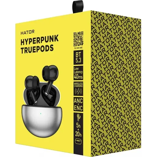 Навушники TWS Hator Hyrerpunk Truepods Black (HTA-430) - фото 7