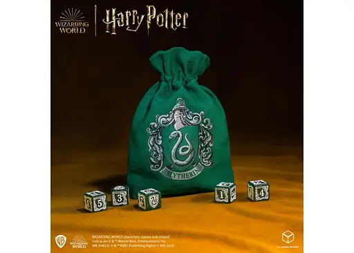 Набір кубиків Harry Potter. Slytherin Dice & Pouch (5 шт. + мішечок) (190142/2023/2/A/D6B) - фото 4