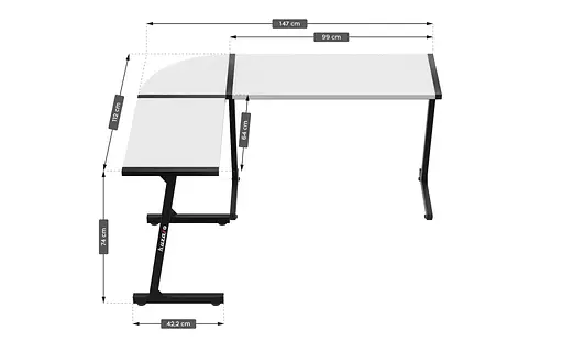 Комп'ютерний стіл Huzaro Hero 6.0 White - фото 10