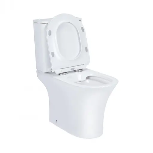 Унитаз-компакт Qtap Presto безободковый с сиденьем Soft-close QT24221217AW - фото 2