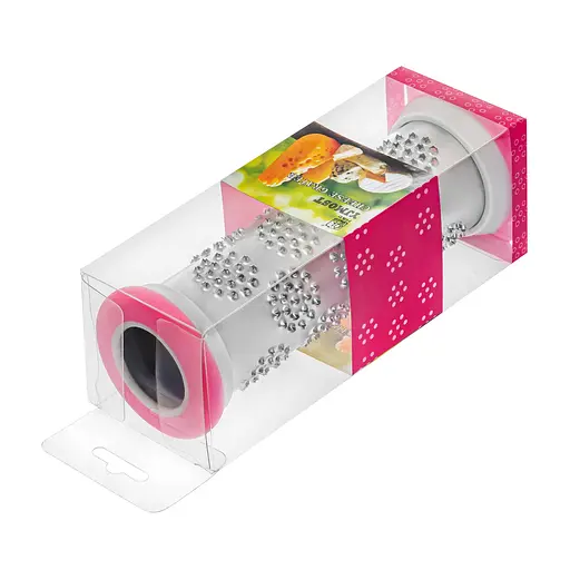 Тертка для сиру з неіржавкої сталі 16.5 см Жовтогарячий, Kitchen Master Помаранчевий 86761 - фото 2