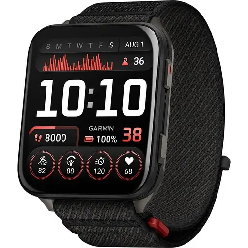 Смарт-годинник Garmin Venu X1 Black зі Slate Titanium Caseback and Black ComfortFit Nylon Band (010-02980-00/02)