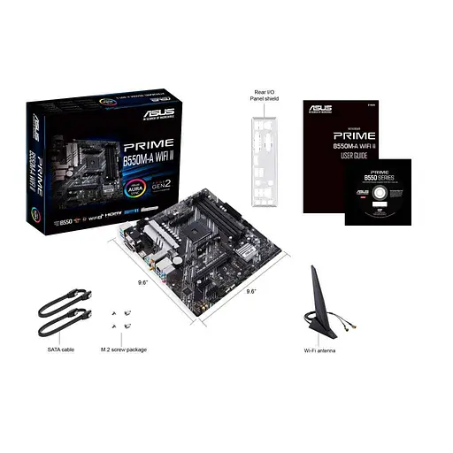 Материнская плата ASUS PRIME B550M-A WIFI II (PRIME B550M-A WI-FI II) (Socket AM4, AMD B550, Micro-ATX) - фото 5