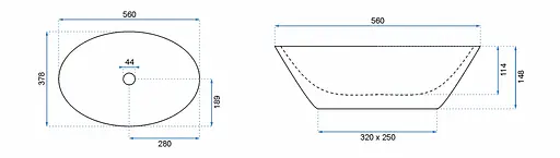 Умивальник Rea Hana slim накладний білий REA-U1951, Білий - фото 4