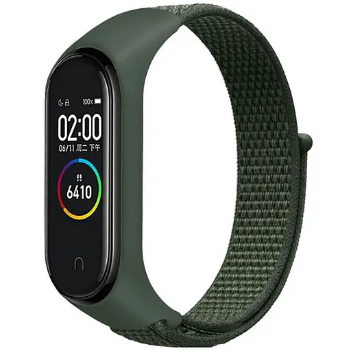 Ремінець Nylon New для Xiaomi Mi Band 3/4/5/6/7 Green