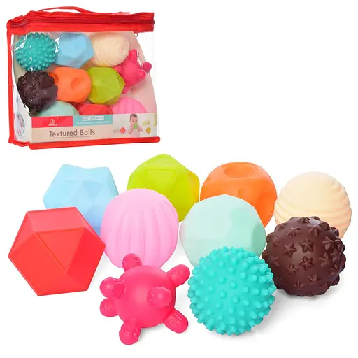 Детская игрушка для купания "Мячики" 19012, 10 штук - фото 2