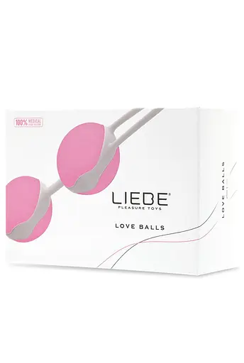 Вагінальні кульки Liebe Pleasure Toys Love Balls, 18 см, рожевий - фото 2