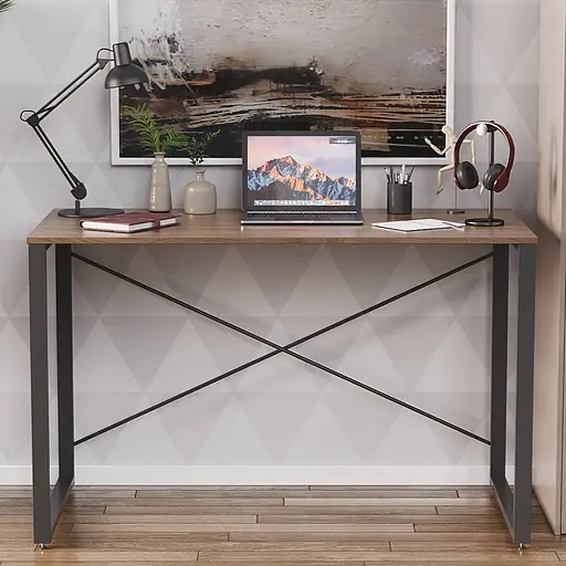 Письменный стол Ferrum-decor Серии Коннект 75x120x60 черный ДСП Дуб Сонома Трюфель 16мм (FRD-104205)