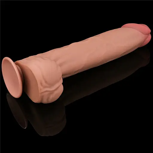 Фаллоимитатор LoveToy Sliding-Skin Dual Layer Dong King Sized 36 см телесный - фото 4