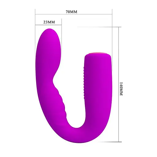 Вібратор Pretty Love Quintion, 14 см (фіолетовий) - фото 4