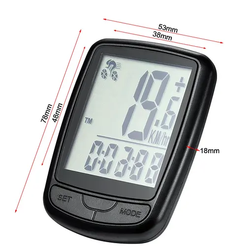 Беспроводной велокомпьютер YB100-A waterproof + подсветка экрана (24 функции) - фото 6