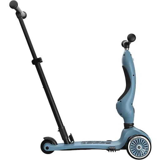 Самокат Scoot and Ride Highwaykick-1 Push and Go серо-синий (SR-240527-STEEL) - фото 2