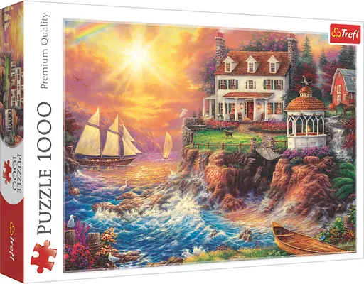 Набор Пазлы - (1000 элм.) - "Спокойная пристань" - фото 1