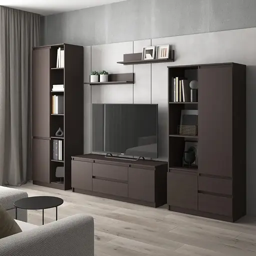 Комплект меблів у вітальню VAYS шафа R-26, шафа R-27, тумба R-28, полиці М-22 - фото 3