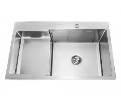 Мийка кухонна Kraft Handmade HS7849 BR права + кошик 780х490х230х3 мм 30412 - фото 1