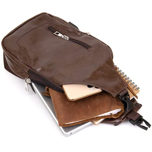 Чоловіча сумка на плече Vintage 17,5х33,5х7 см sum0014911 - фото 5