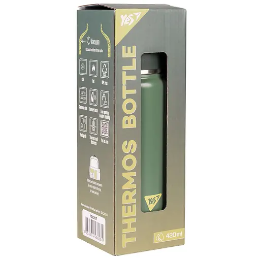 Термос Yes Fusion з чашкою, 420 мл, зелений - фото 3