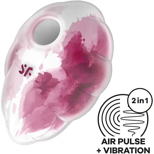 Вакуумний стимулятор з вібрацією Satisfyer Cloud Dancer Red - фото 2