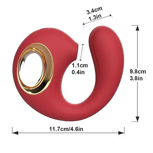 Клиторальный вакуумный стимулятор Дельфиний Лизун 9,8 см Зеленый K0937-2 - фото 5