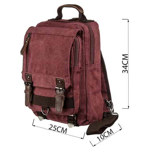 Сумка-рюкзак на одне плече Vintage 34х25х10 см sum0028966 - фото 4