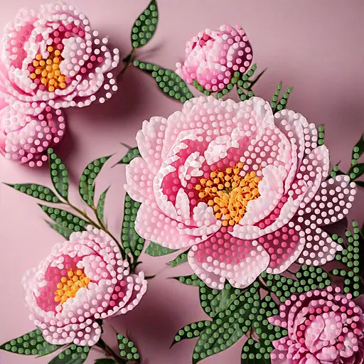 Алмазная мозаика Strateg ПРЕМИУМ Розовая мечта на бумажной основе размером 18х18 см (ZAV1818-13) - фото 1