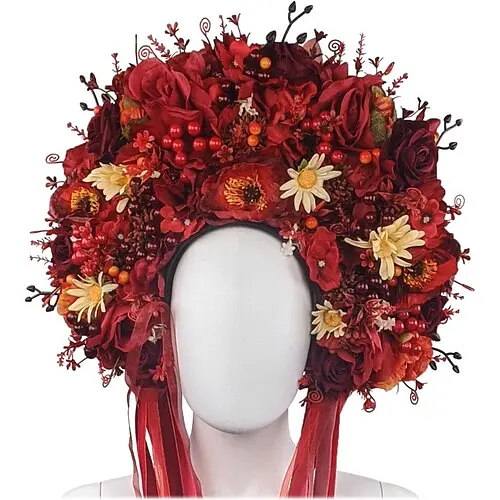 Обруч великий двосторонній з квітами Руслана - фото 1