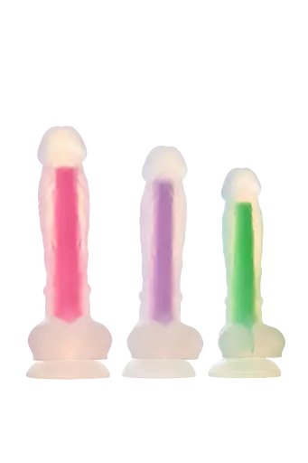 Неоновий фалоімітатор DreamToys Radiant 19 см синій - фото 8