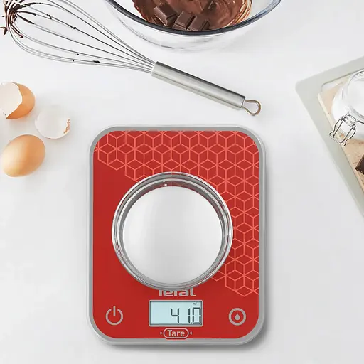 Весы кухонные Tefal Optiss красный 5 кг (BC50D7V0) - фото 7