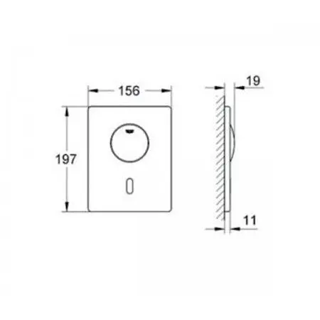 Клавіша змиву Grohe Tectron Skate 37419SD0, Хром матовый - фото 2