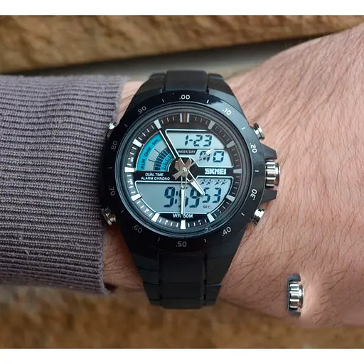 Чоловічий годинник Skmei 1016 Shark Black - фото 3