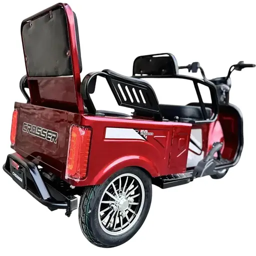 Електроскутер Триколісний Crosser TR-5 Tranzit (800W, 72V,24Ah) Червоний - фото 4