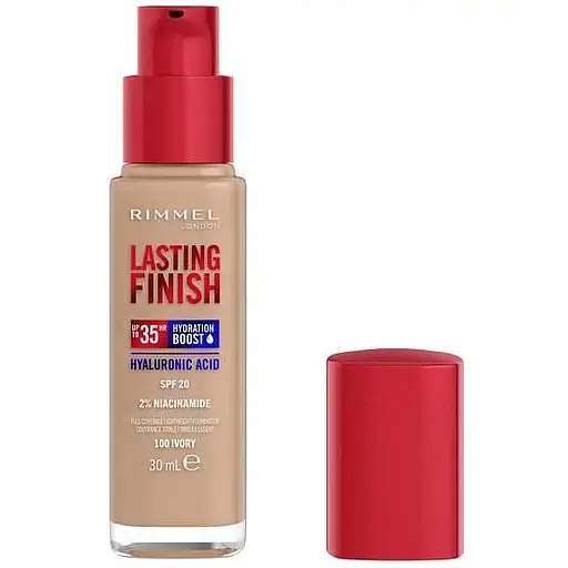 Тональная основа Rimmel Lasting Finish 35h тон 100 (Ivory) 30 мл - фото 2