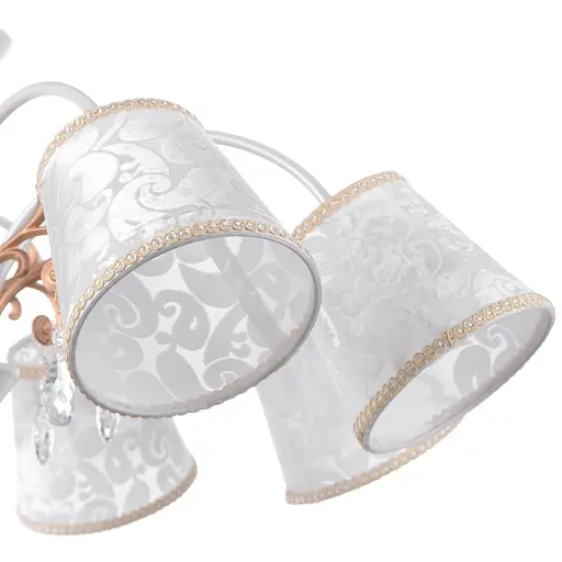 Люстра подвесная Brille с абажуром классическая E14 40W WH (BKL-573S/8) - фото 5