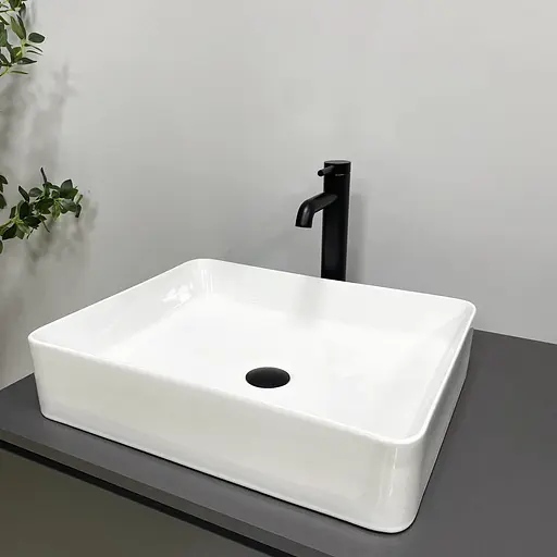 Умивальник VBI Triest M white накладний VBI-012713, Білий - фото 2