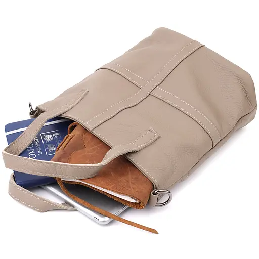 Женская сумка Vintage с ручками из натуральной кожи 24х26х11 см sum0027619 - фото 8